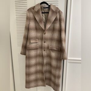 Polo Ralph Lauren Plaid Wool-Blend Coat Size XL NWT